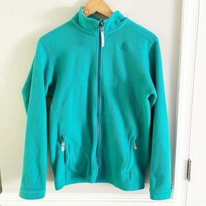 The North Face Jacket Boys Size XL Blue Green Fleece Logo Outdoors Youth XL